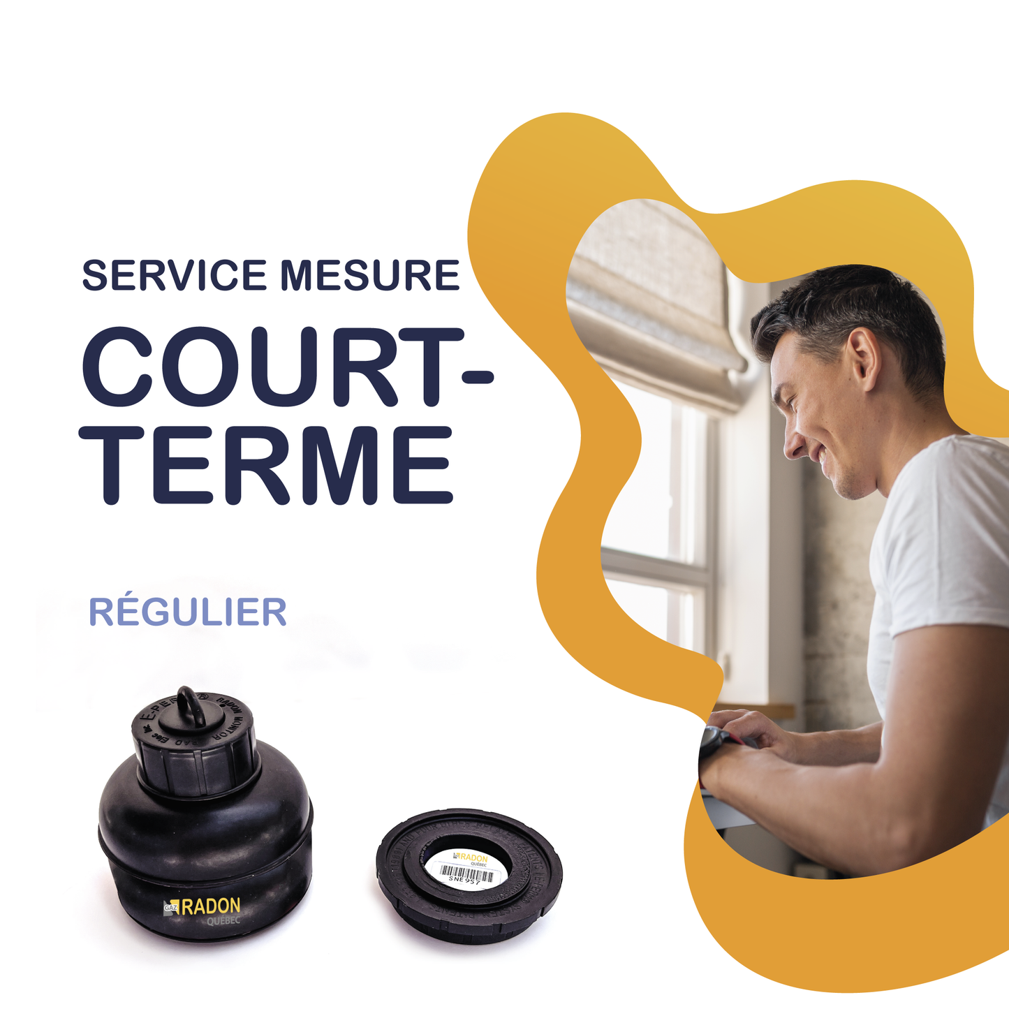 Détecteur de Radon à Court Terme - Test Fiable sur 4 Jours